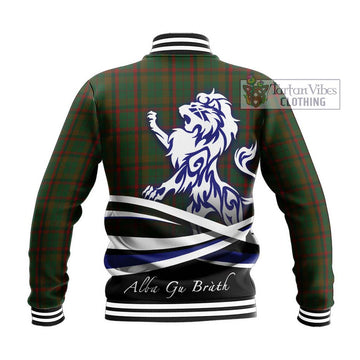 MacNaughton Hunting Tartan Baseball Jacket with Alba Gu Brath Regal Lion Emblem