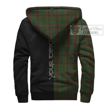 MacNaughton Hunting Tartan Sherpa Hoodie with Family Crest and Half Of Me Style