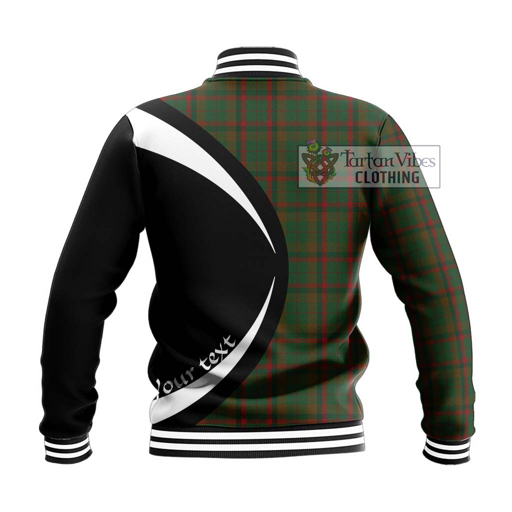 MacNaughton Hunting Tartan Baseball Jacket with Family Crest Circle Style - Tartan Vibes Clothing