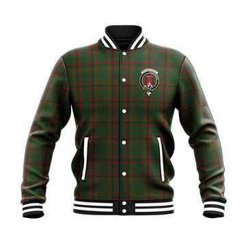 Macnaughton Hunting Tartan Baseball Jacket with Family Crest