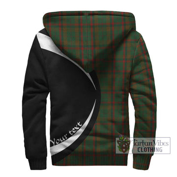 MacNaughton Hunting Tartan Sherpa Hoodie with Family Crest Circle Style