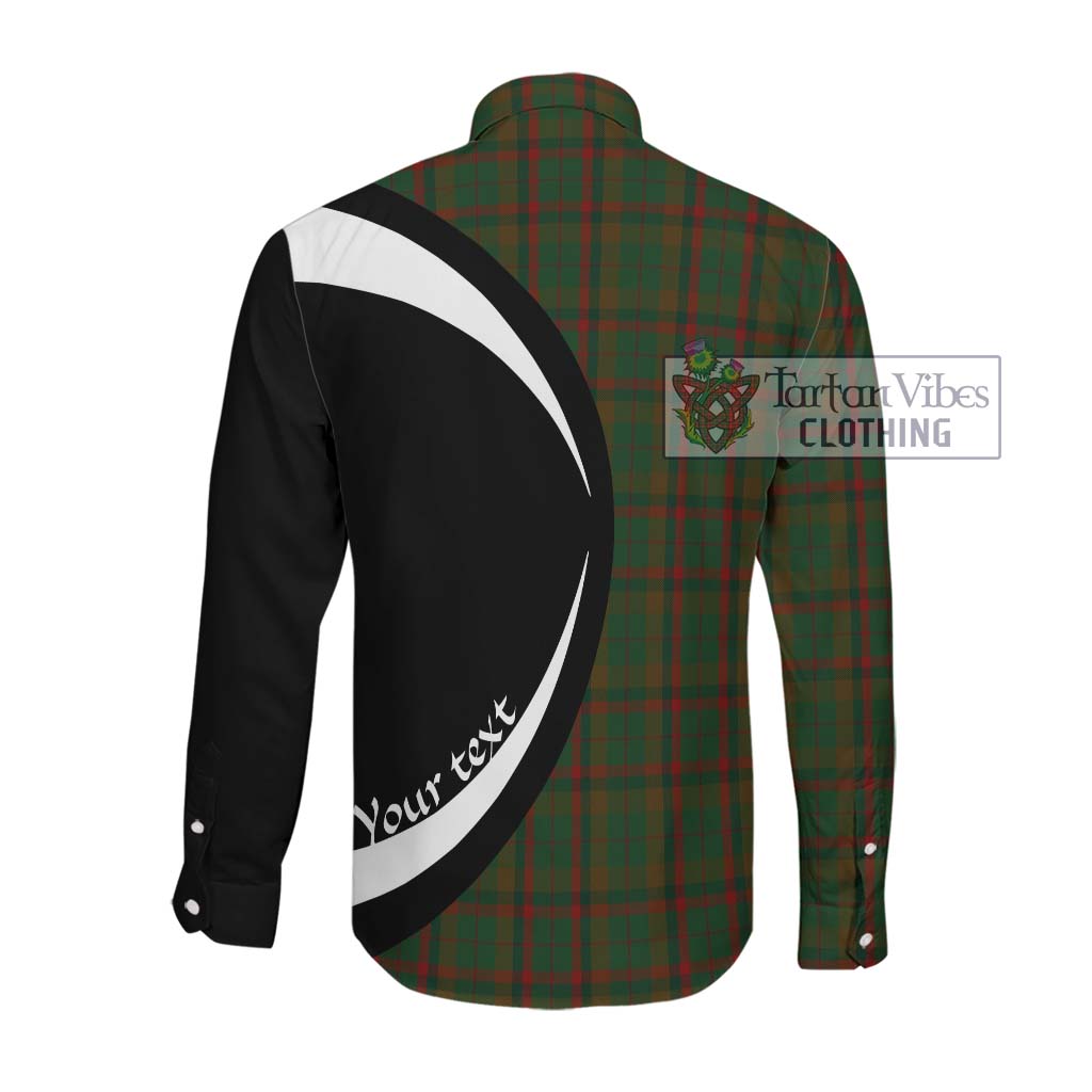 MacNaughton Hunting Tartan Long Sleeve Button Up with Family Crest Circle Style Men's Shirt - Tartan Vibes Clothing