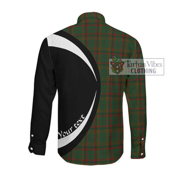 MacNaughton Hunting Tartan Long Sleeve Button Up with Family Crest Circle Style