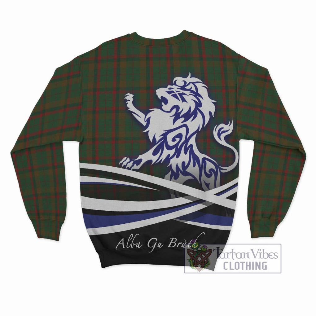 MacNaughton Hunting Tartan Sweatshirt with Alba Gu Brath Regal Lion Emblem - Tartanvibesclothing Shop