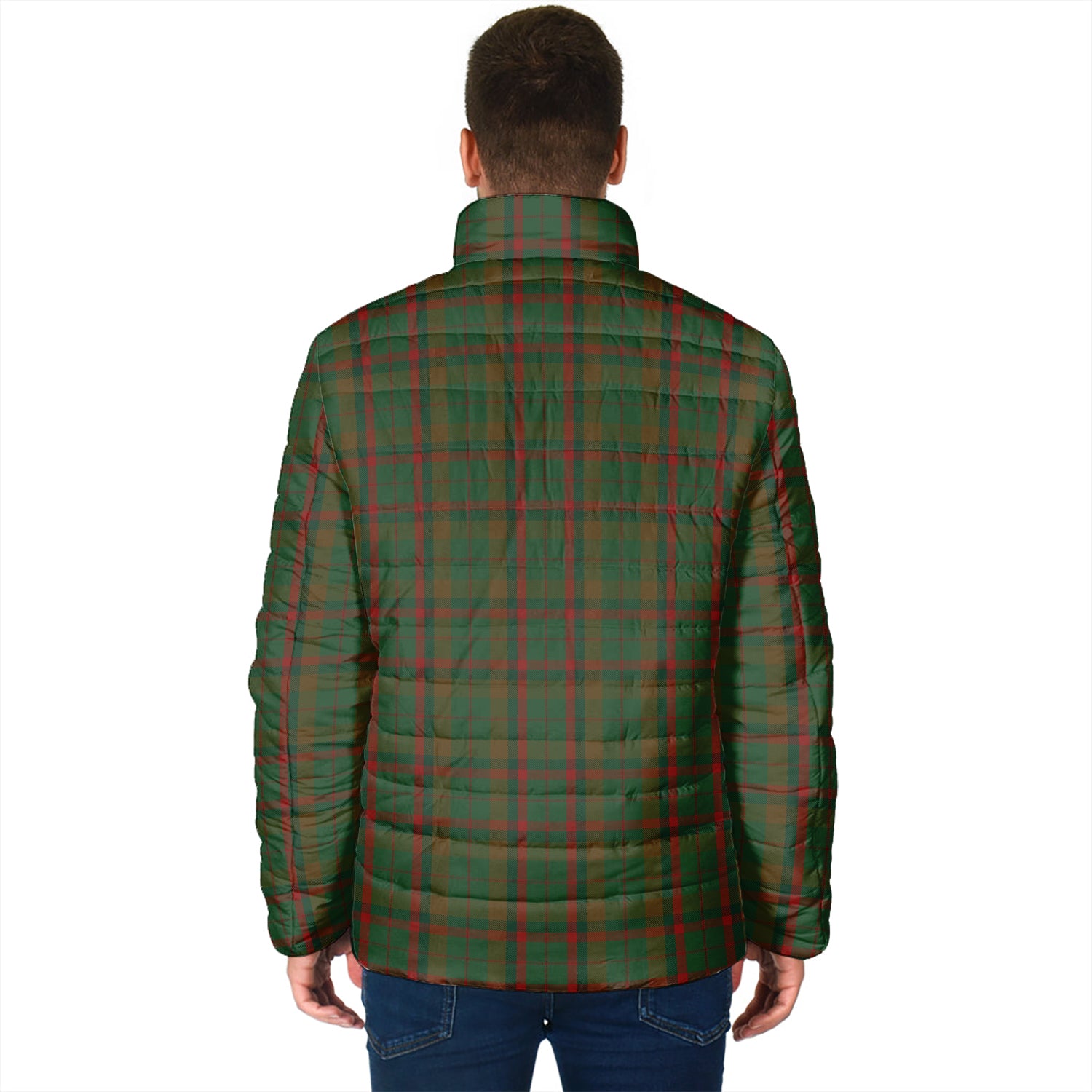 Macnaughton Hunting Tartan Padded Jacket with Family Crest - Tartan Vibes Clothing