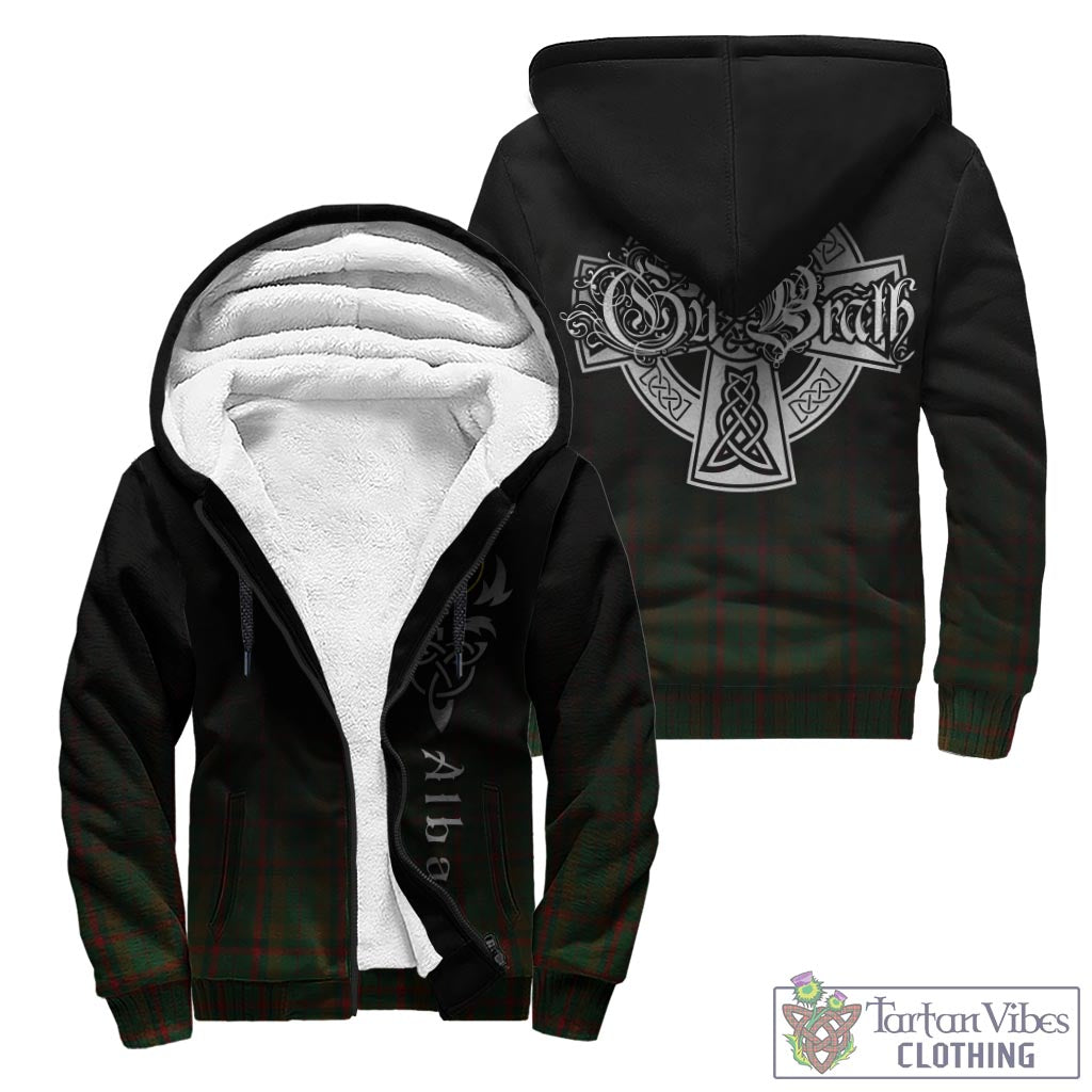 Tartan Vibes Clothing Macnaughton Hunting Tartan Sherpa Hoodie Featuring Alba Gu Brath Family Crest Celtic Inspired