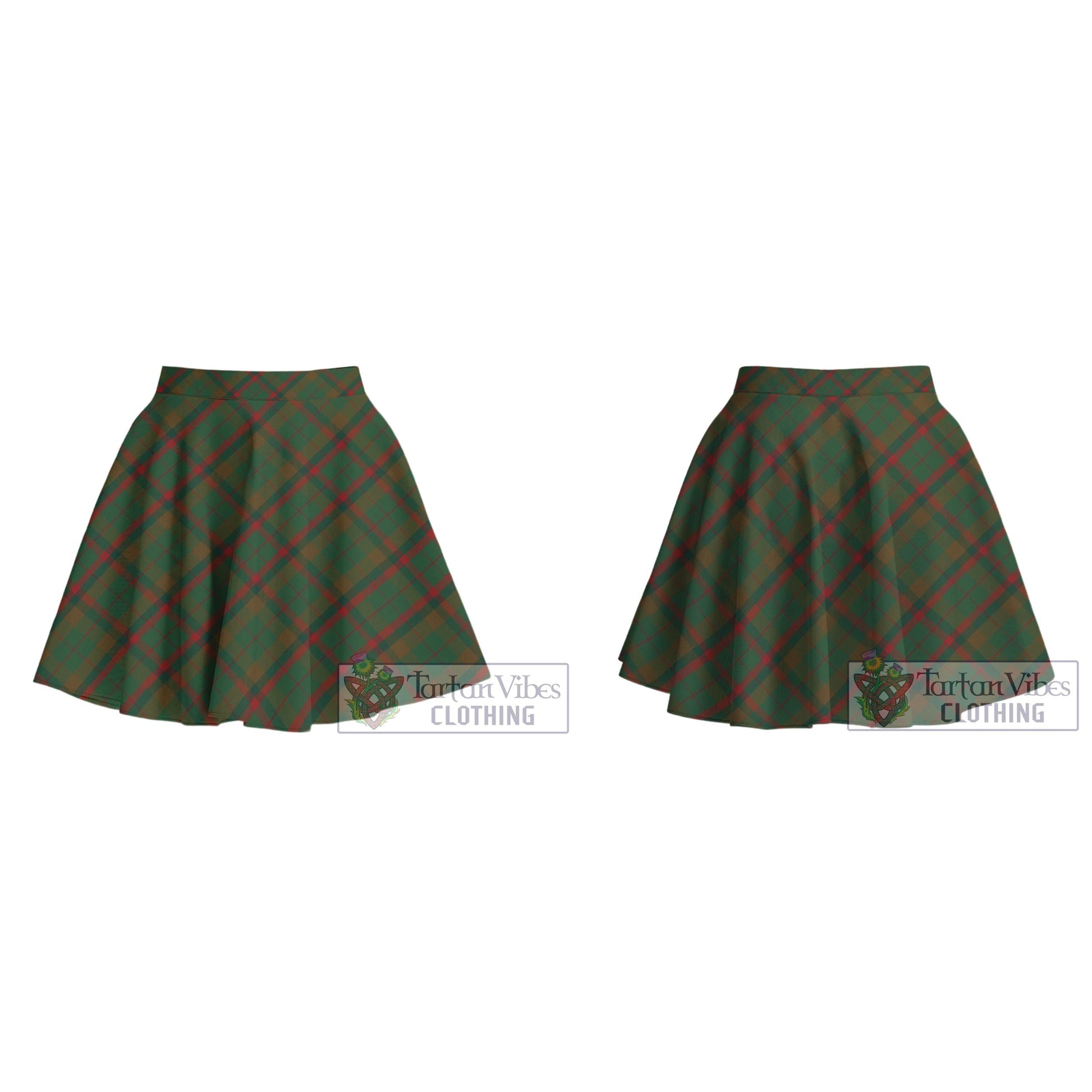 Tartan Vibes Clothing MacNaughton Hunting Tartan Women's Plated Mini Skirt