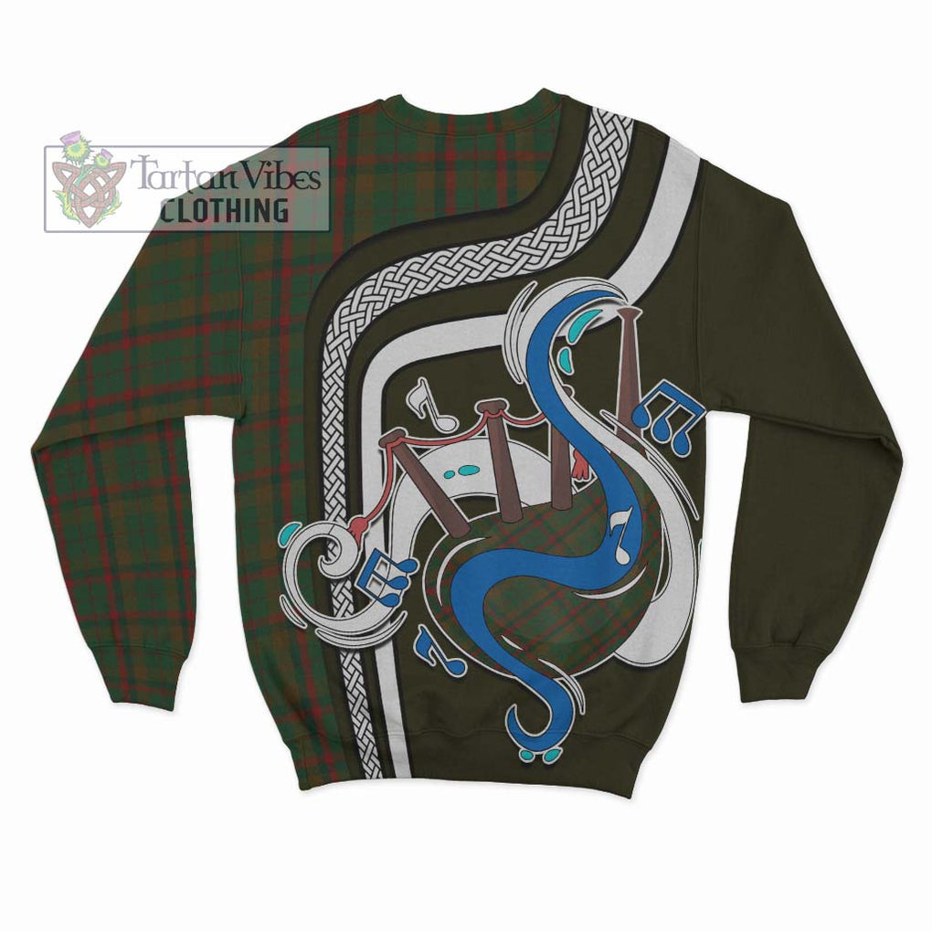 Tartan Vibes Clothing MacNaughton Hunting Tartan Sweatshirt with Epic Bagpipe Style