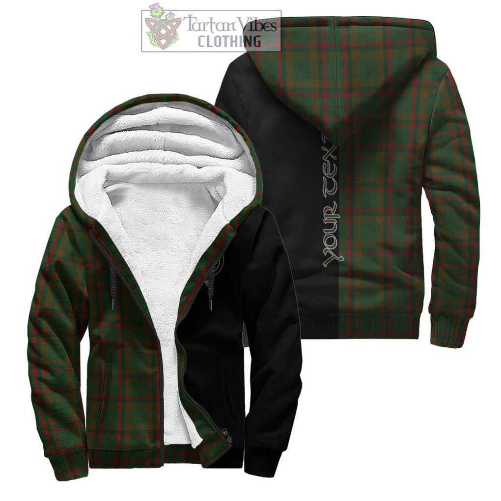 MacNaughton Hunting Tartan Sherpa Hoodie with Family Crest and Half Of Me Style Unisex - Tartanvibesclothing Shop