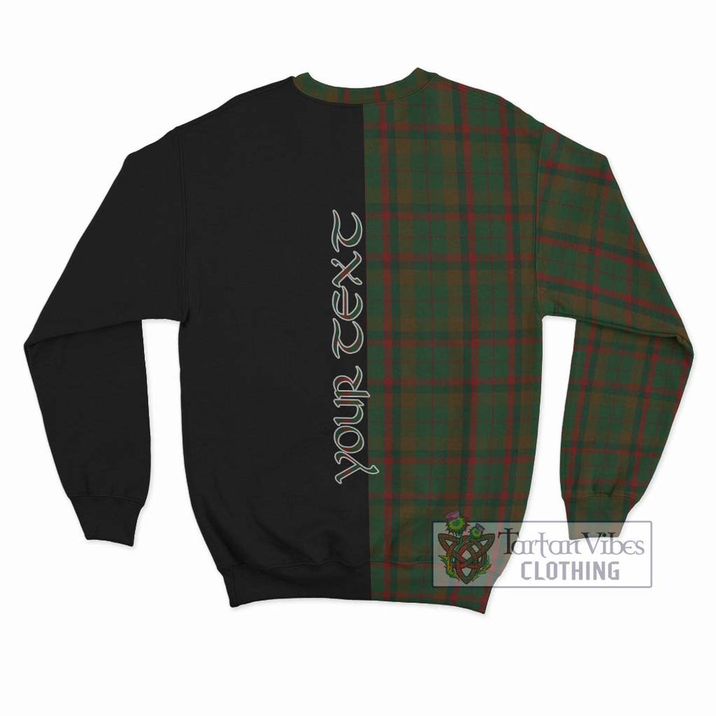 MacNaughton Hunting Tartan Sweatshirt with Family Crest and Half Of Me Style - Tartanvibesclothing Shop