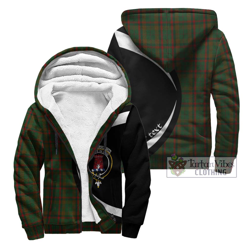 MacNaughton Hunting Tartan Sherpa Hoodie with Family Crest Circle Style Unisex - Tartan Vibes Clothing