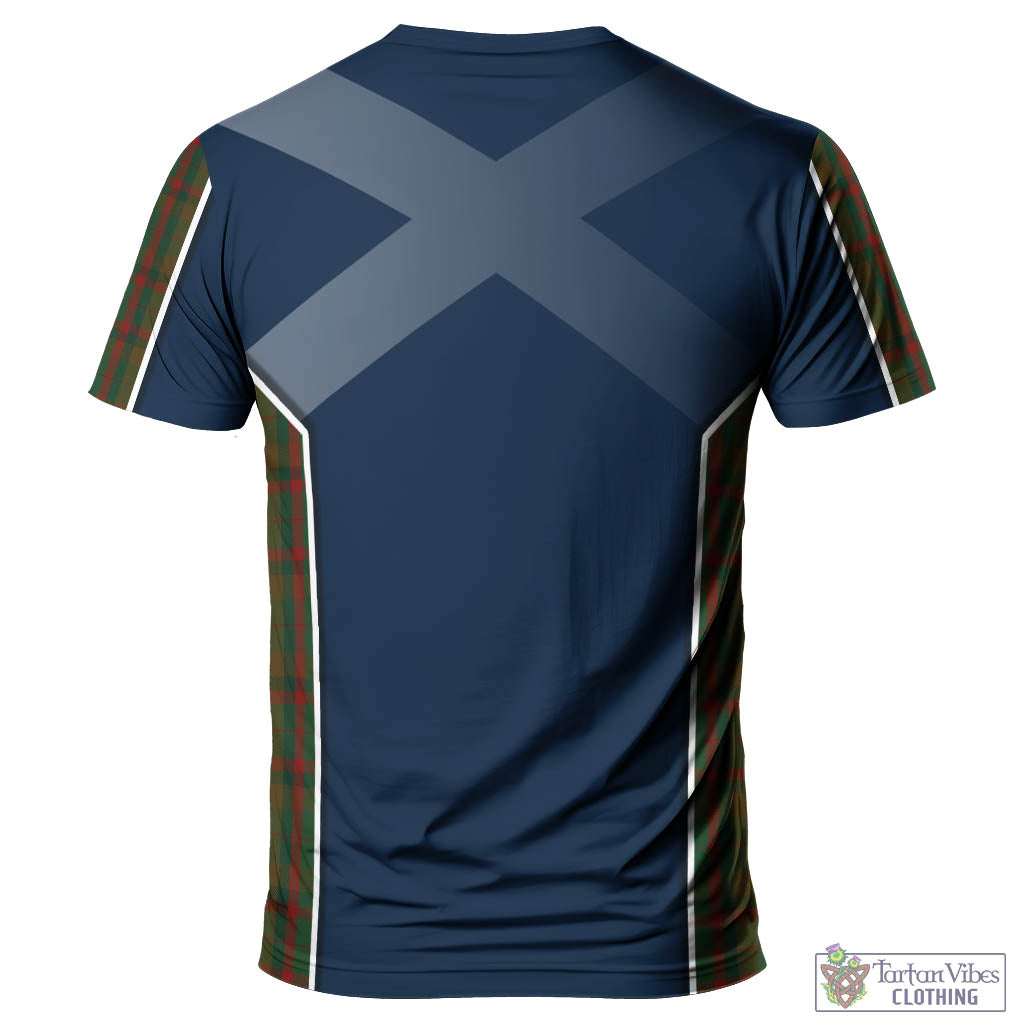 Tartan Vibes Clothing Macnaughton Hunting Tartan T-Shirt with Family Crest and Scottish Thistle Vibes Sport Style