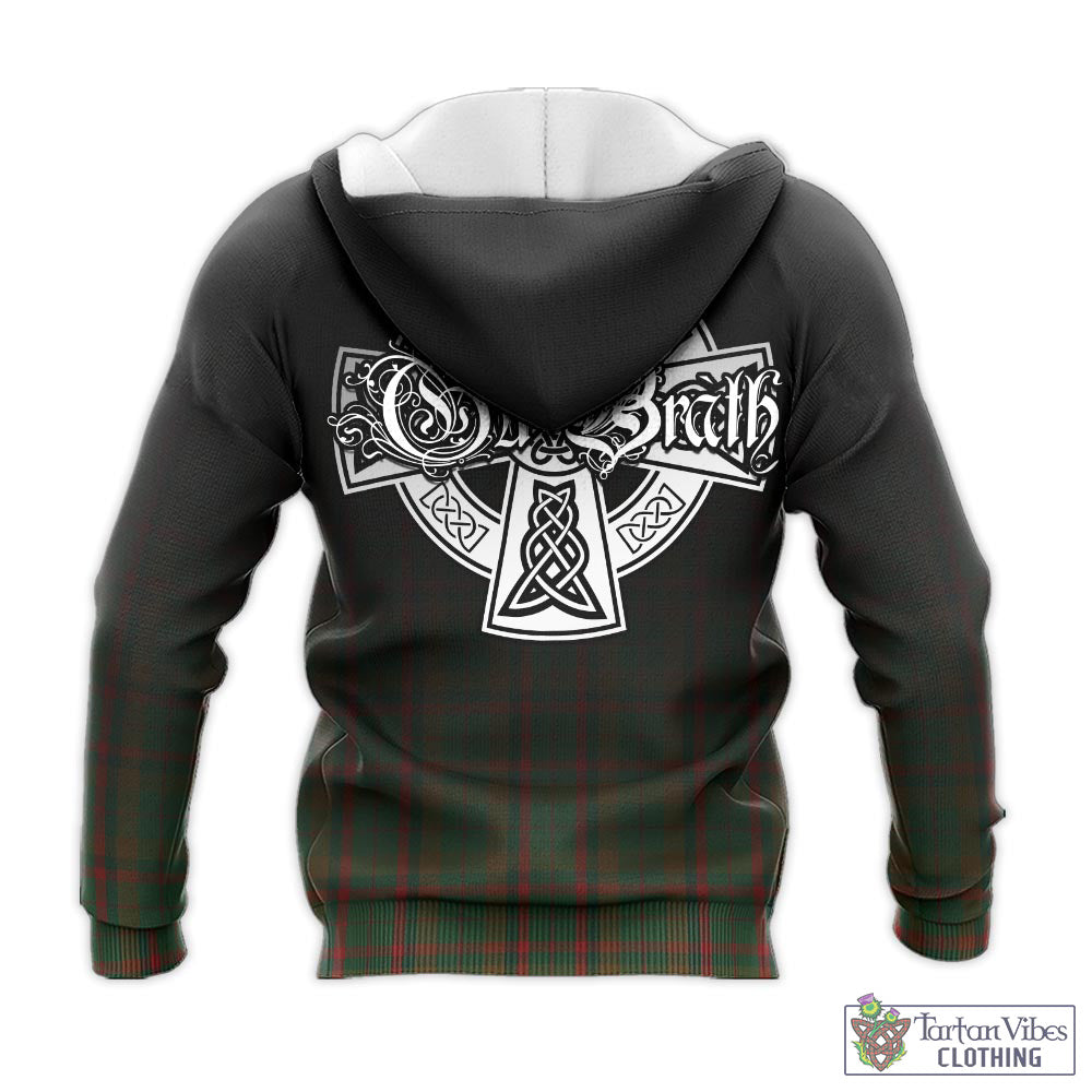 Tartan Vibes Clothing Macnaughton Hunting Tartan Knitted Hoodie Featuring Alba Gu Brath Family Crest Celtic Inspired