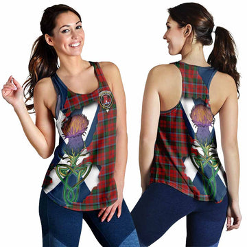 MacNaughton (McNaughton) Tartan Family Crest Women's Racerback Tanks Scottish Thistle Celtic Inspired 4XL - Tartan Vibes Clothing