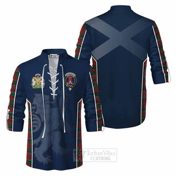 MacNaughton (McNaughton) Tartan Ghillie Kilt Shirt with Family Crest and Lion Rampant Vibes Sport Style