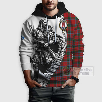 MacNaughton (McNaughton) Tartan Clan Crest Hoodie with Highlander Warrior Celtic Style