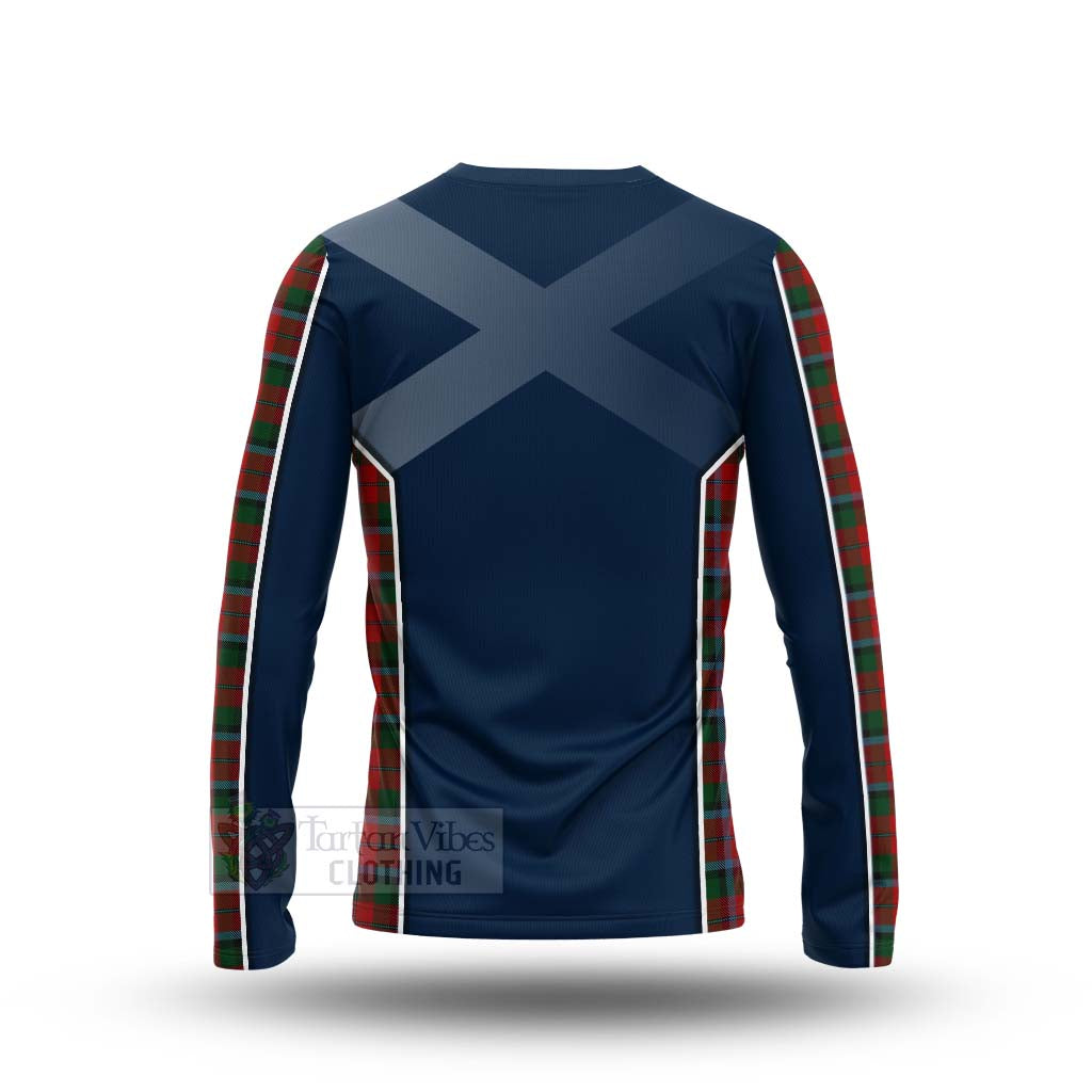 Tartan Vibes Clothing MacNaughton (McNaughton) Tartan Long Sleeve T-Shirt with Family Crest and Scottish Thistle Vibes Sport Style