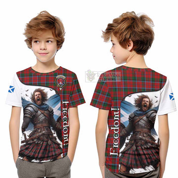 MacNaughton (McNaughton) Crest Tartan Kid T-Shirt Inspired by the Freedom of Scottish Warrior