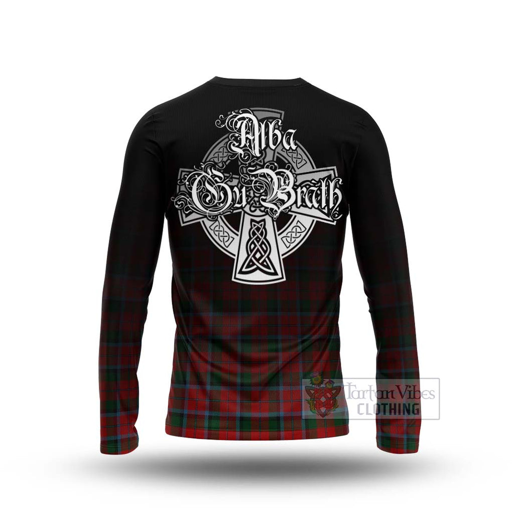 Tartan Vibes Clothing MacNaughton (McNaughton) Tartan Long Sleeve T-Shirt Featuring Alba Gu Brath Family Crest Celtic Inspired