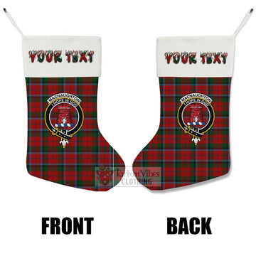 MacNaughton (McNaughton) Tartan Family Crest Christmas Stocking with Personalized Text