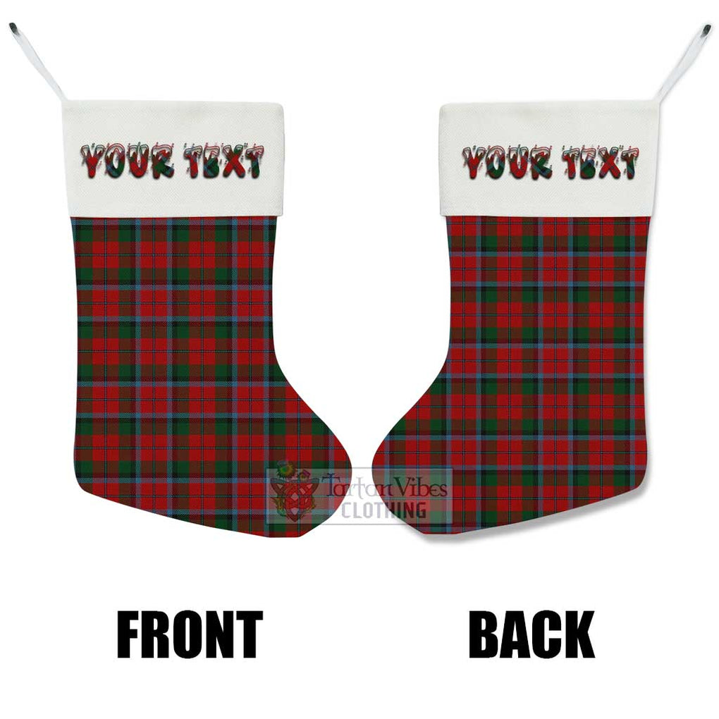 Tartan Vibes Clothing MacNaughton (McNaughton) Tartan Christmas Stocking with Personalized Text