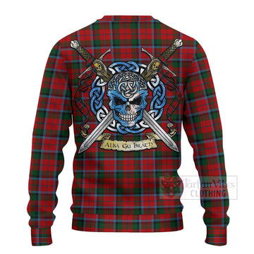 MacNaughton (McNaughton) Tartan Ugly Sweater with Family Crest Celtic Skull Style