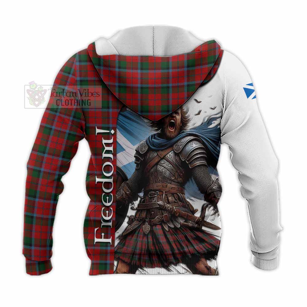 Tartan Vibes Clothing MacNaughton (McNaughton) Crest Tartan Knitted Hoodie Inspired by the Freedom of Scottish Warrior