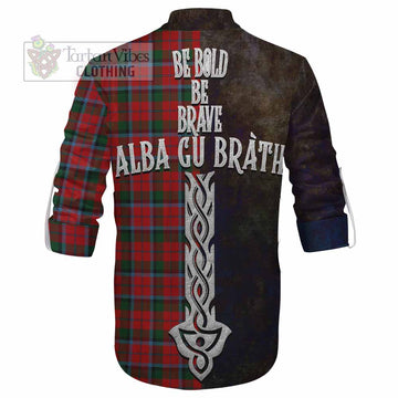 MacNaughton (McNaughton) Tartan Family Crest Ghillie Kilt Shirt Alba Gu Brath Be Brave Lion Ancient Style - Tartan Vibes Clothing