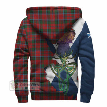 MacNaughton (McNaughton) Tartan Family Crest Sherpa Hoodie Scottish Thistle Celtic Inspired