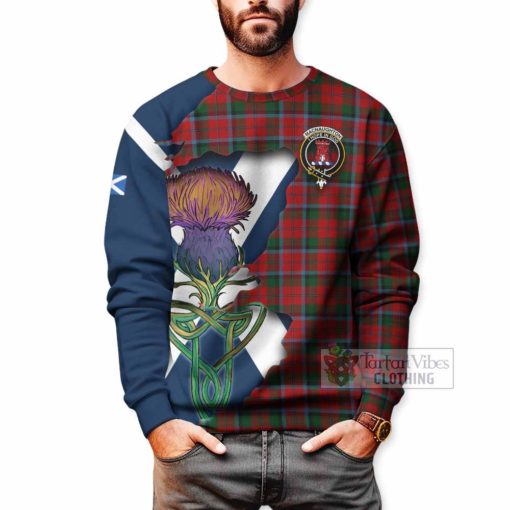 MacNaughton (McNaughton) Tartan Family Crest Sweatshirt Scottish Thistle Celtic Inspired - Tartan Vibes Clothing