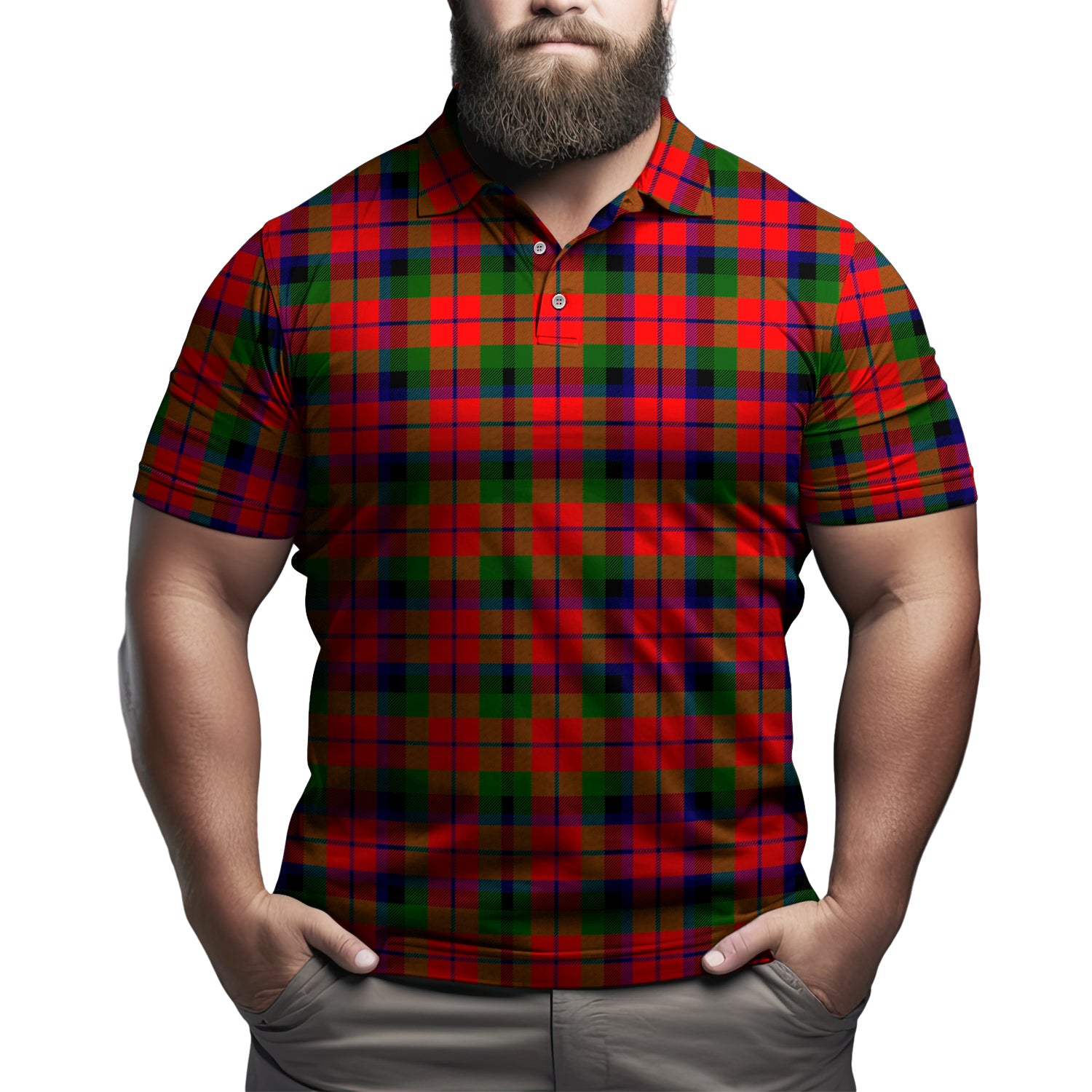 MacNaughton Modern Tartan Mens Polo Shirt Kid - Tartan Vibes Clothing