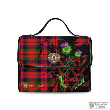 MacNaughton Modern Tartan Waterproof Canvas Bag with Scotland Map and Thistle Celtic Accents