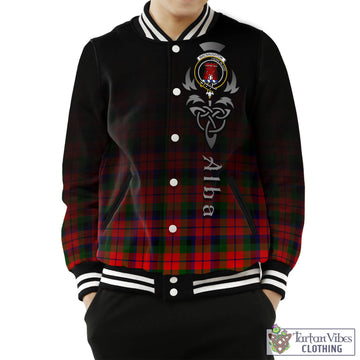 MacNaughton Modern Tartan Baseball Jacket Featuring Alba Gu Brath Family Crest Celtic Inspired