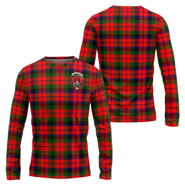 MacNaughton Modern Tartan Long Sleeve T-Shirt with Family Crest