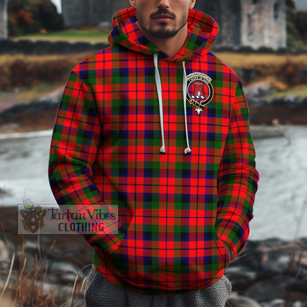 MacNaughton Modern Tartan Cotton Hoodie with Family Crest Pullover Hoodie XS - Tartan Vibes Clothing