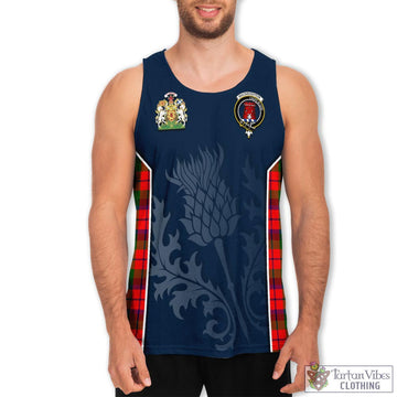 MacNaughton Modern Tartan Men's Tanks Top with Family Crest and Scottish Thistle Vibes Sport Style