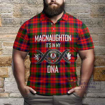 MacNaughton Modern Tartan Polo Shirt with Family Crest DNA In Me Style