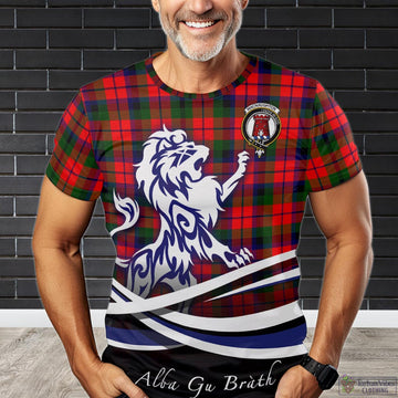 MacNaughton Modern Tartan T-Shirt with Alba Gu Brath Regal Lion Emblem