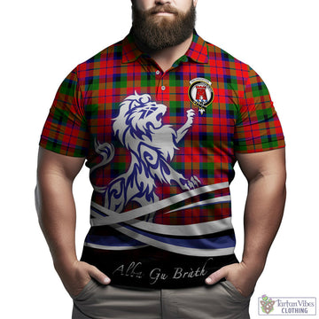 MacNaughton Modern Tartan Polo Shirt with Alba Gu Brath Regal Lion Emblem