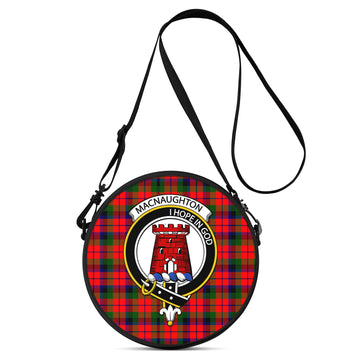 MacNaughton Modern Tartan Round Satchel Bags with Family Crest