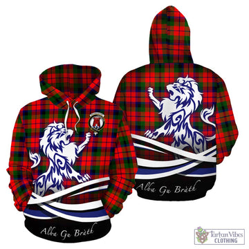 MacNaughton Modern Tartan Hoodie with Alba Gu Brath Regal Lion Emblem