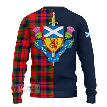 MacNaughton Modern Tartan Ugly Sweater with Scottish Lion Royal Arm Half Style