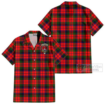 MacNaughton Modern Tartan Cotton Hawaiian Shirt with Family Crest