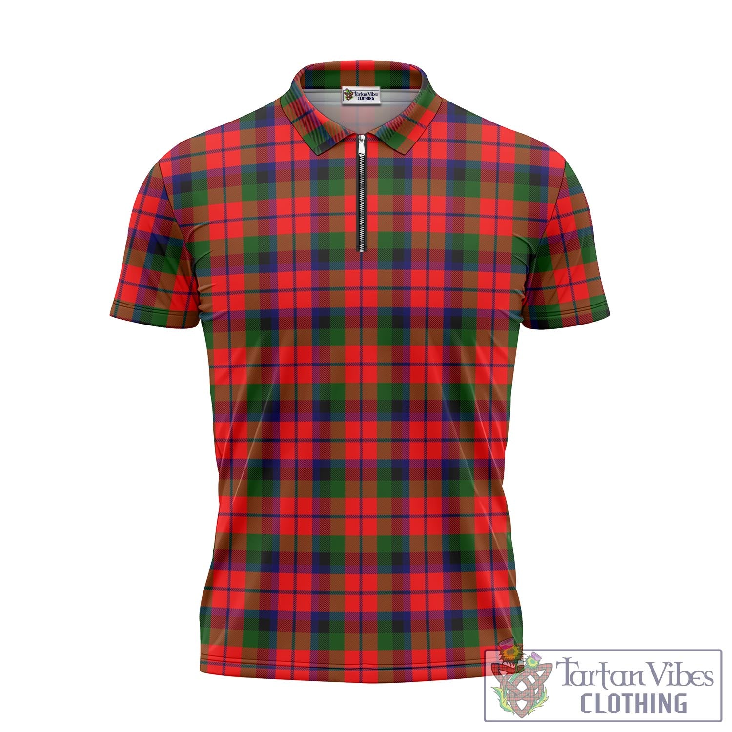 Tartan Vibes Clothing MacNaughton Modern Tartan Zipper Polo Shirt