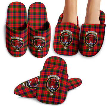 MacNaughton Modern Tartan Home Slippers with Family Crest