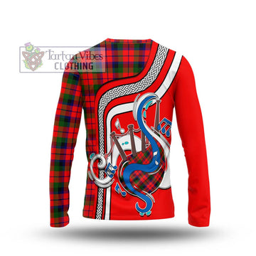 MacNaughton Modern Tartan Long Sleeve T-Shirt with Epic Bagpipe Style