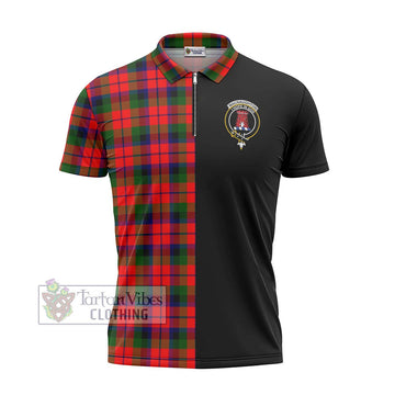 MacNaughton Modern Tartan Zipper Polo Shirt with Family Crest and Half Of Me Style