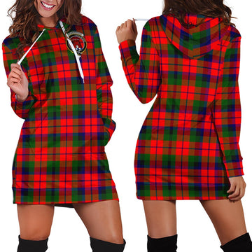 MacNaughton Modern Tartan Hoodie Dress with Family Crest