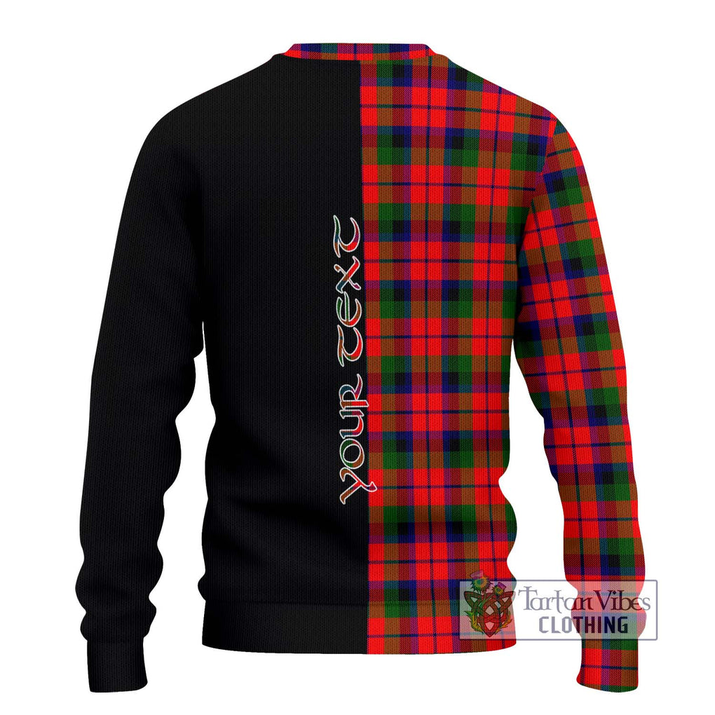 MacNaughton Modern Tartan Knitted Sweater with Family Crest and Half Of Me Style - Tartanvibesclothing Shop