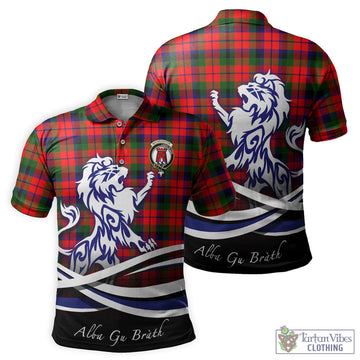 MacNaughton Modern Tartan Polo Shirt with Alba Gu Brath Regal Lion Emblem